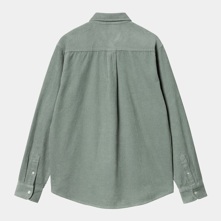 L/S Madison Cord Shirt Glassy Teal / Black