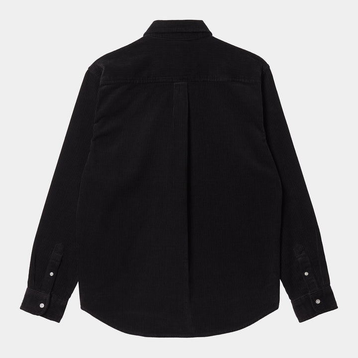 L/S Madison Fine Cord Shirt Black / Wax