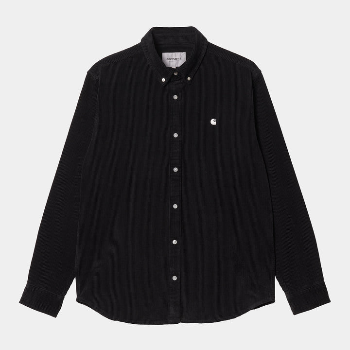 L/S Madison Fine Cord Shirt Black / Wax