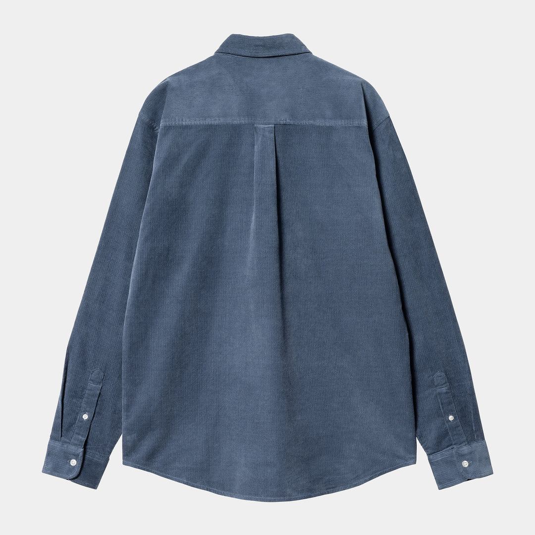 L/S Madison Fine Cord Shirt Hudson Blue / Black / ---