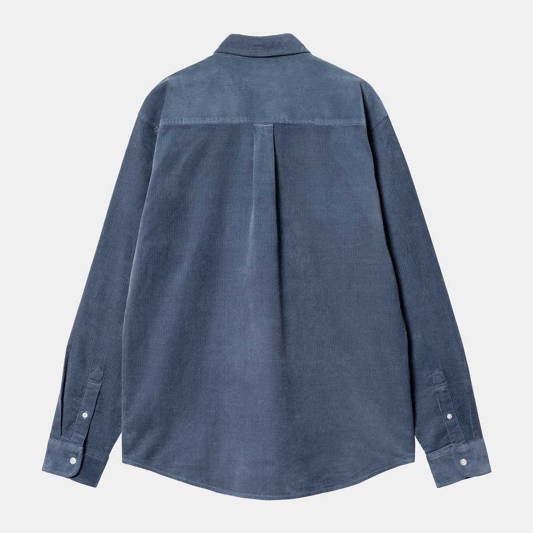 L/S Madison Fine Cord Shirt Hudson Blue / Black / ---