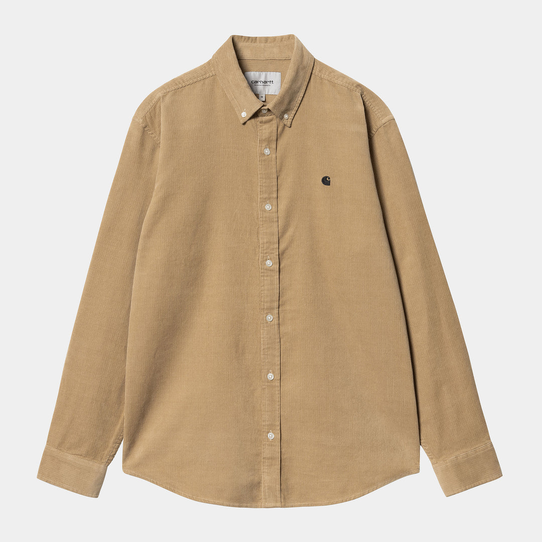 L/S Madison Fine Cord Shirt Sable / Black / ---