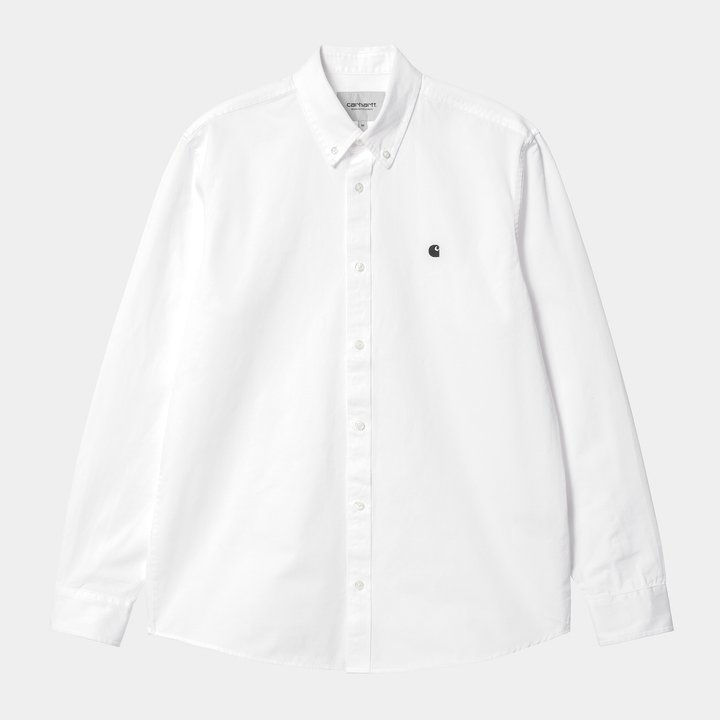 L/S Madison Shirt White / Black