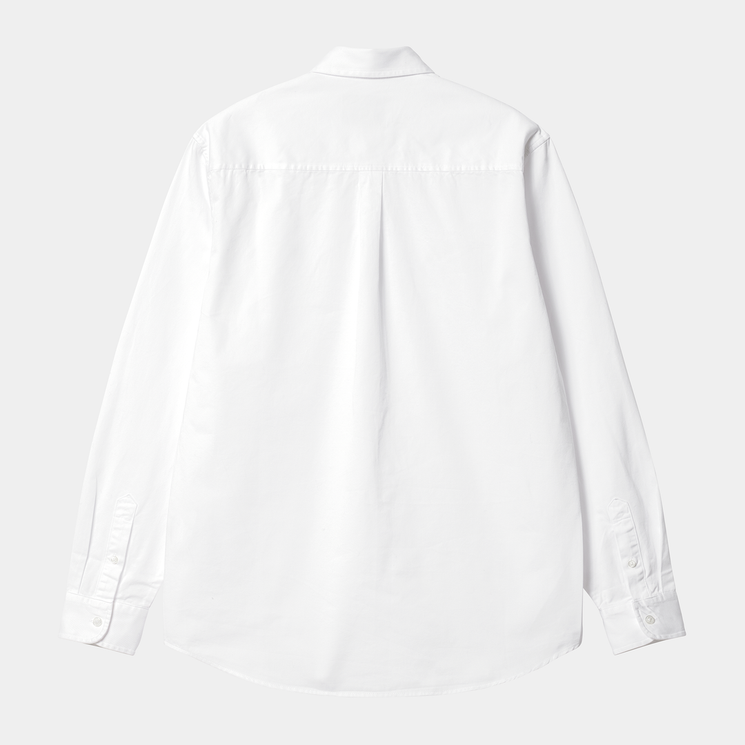 L/S Madison Shirt White / Black