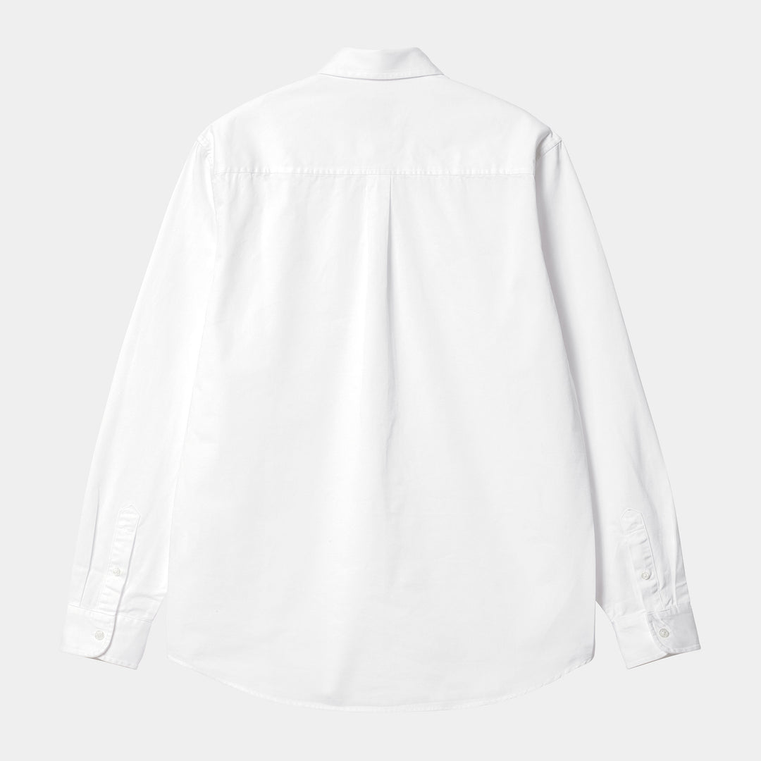 L/S Madison Shirt White / Black