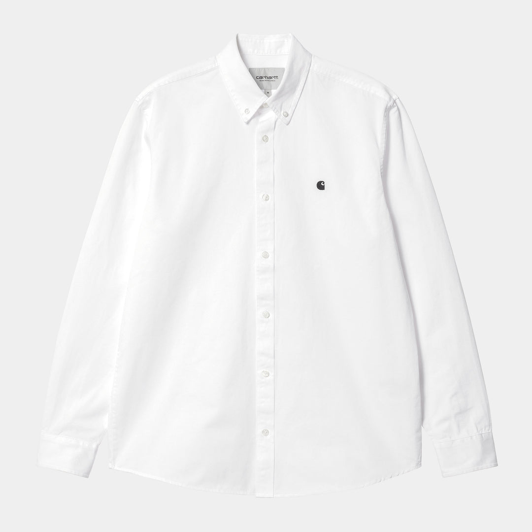 L/S Madison Shirt White / Black