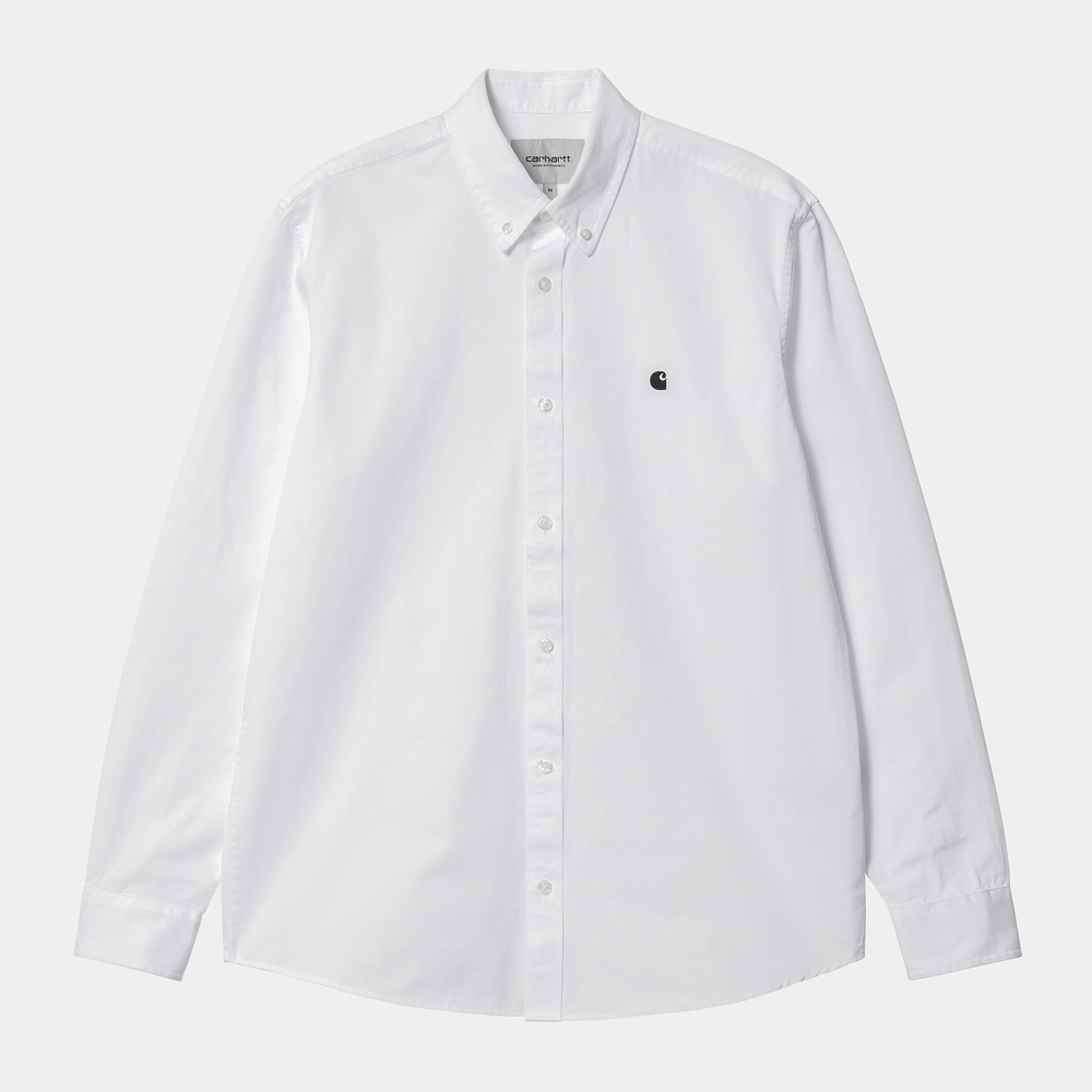 L/S Madison Shirt White / Black - The Road 1380