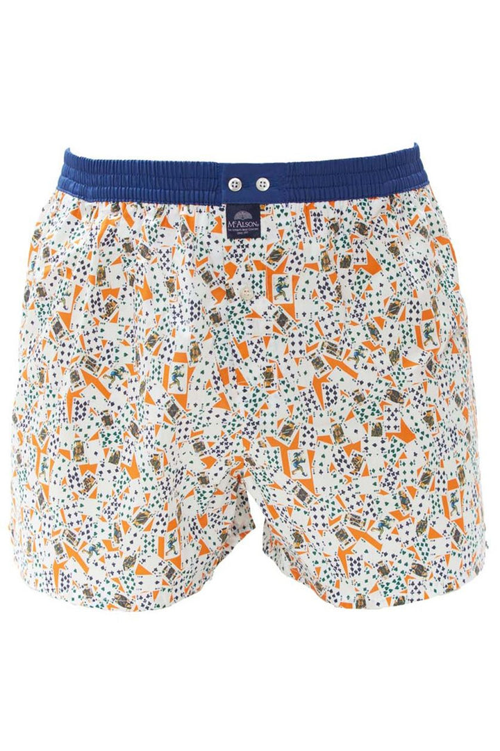 Boxer Short Playing Cards Orange