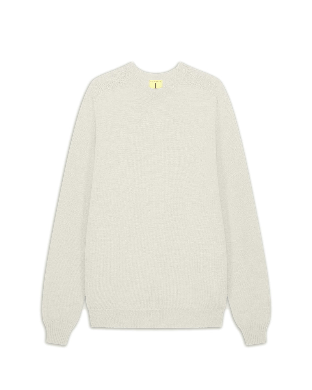 Pull col rond Aris Nitto Knitwear en maille écru, vue de face