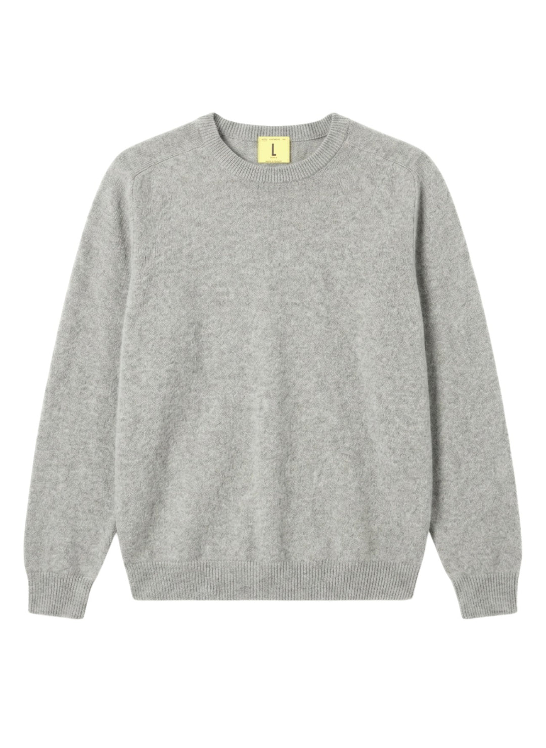 Pull col rond Armen Nitto Knitwear en maille silver, vue de face