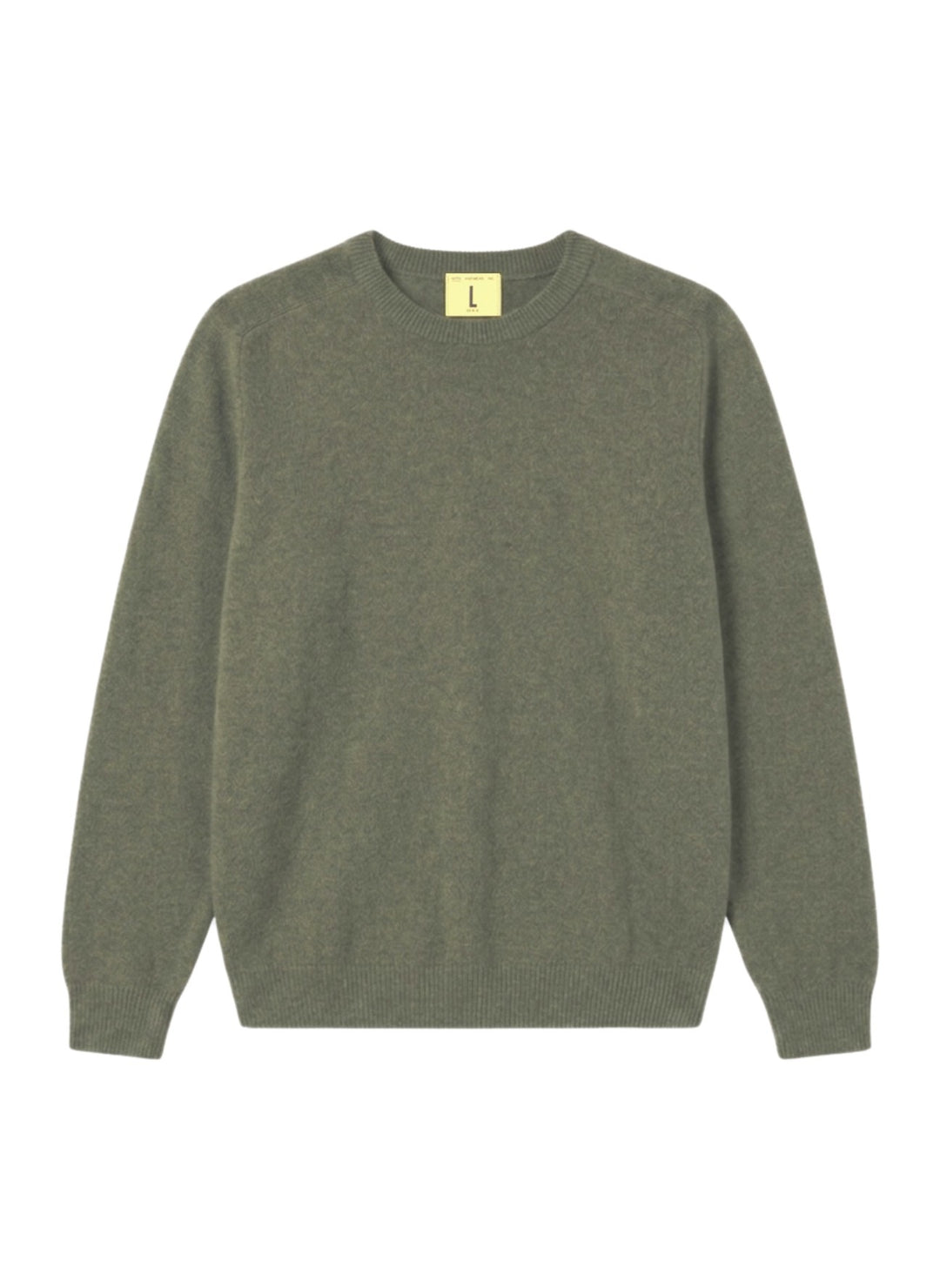Pull col rond Armen Nitto Knitwear en maille vert thicket, vue de face