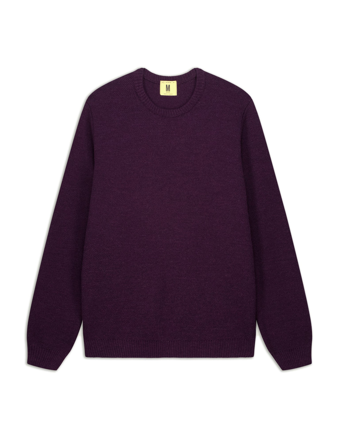 Pull col rond Youri Nitto Knitwear en maille prune, vue de face