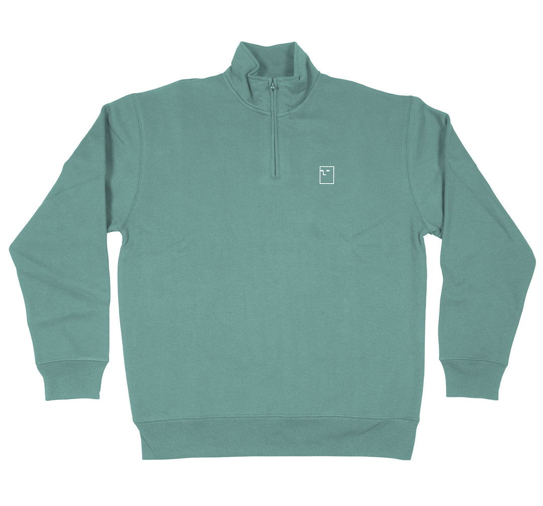 Blockhead 1/4 Zip Sweat Emerald