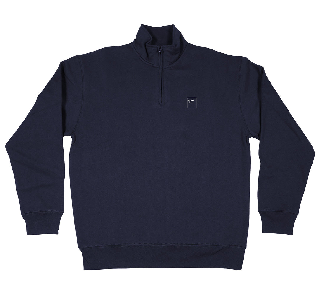 Blockhead 1/4 Zip Sweat Navy