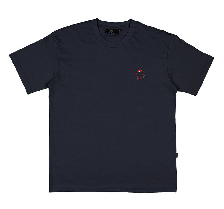 Arcade Embroidered Tee Navy