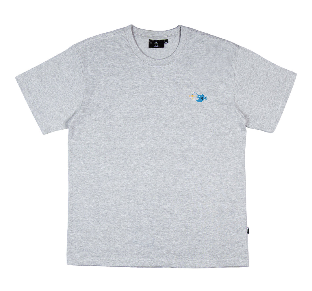 Lanternfish Embroidered Tee Heather Grey