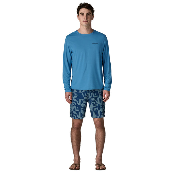 M's L/S Cap Cool Daily Shirt - Boardshort L Shore Blue - Light Shore Blue X-dye - The Road 1380