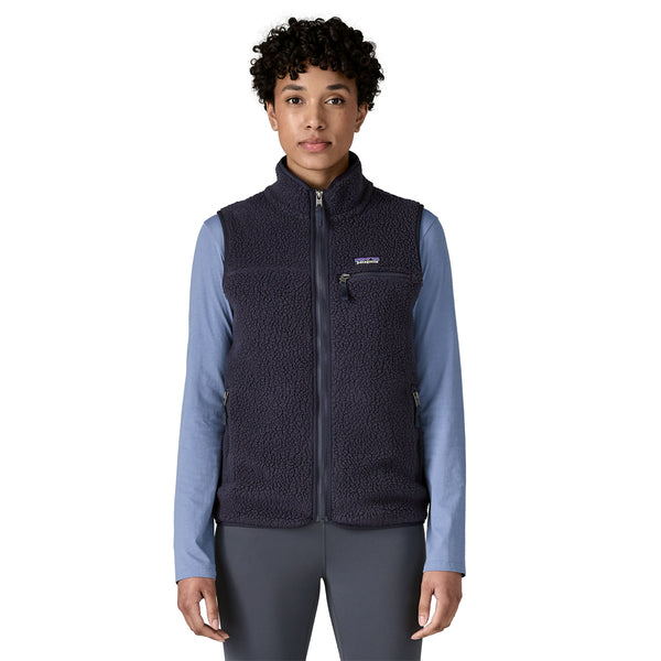 W's Retro Pile Vest Sunken Blue