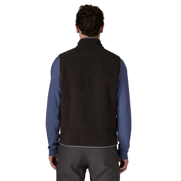 M's Retro Pile Vest Black W/Forge Grey