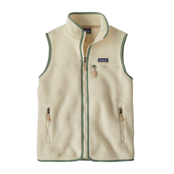 W's Retro Pile Vest Natural W/Ellwood Green