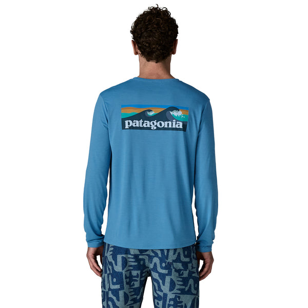 M's L/S Cap Cool Daily Shirt - Boardshort L Shore Blue - Light Shore Blue X-dye - The Road 1380
