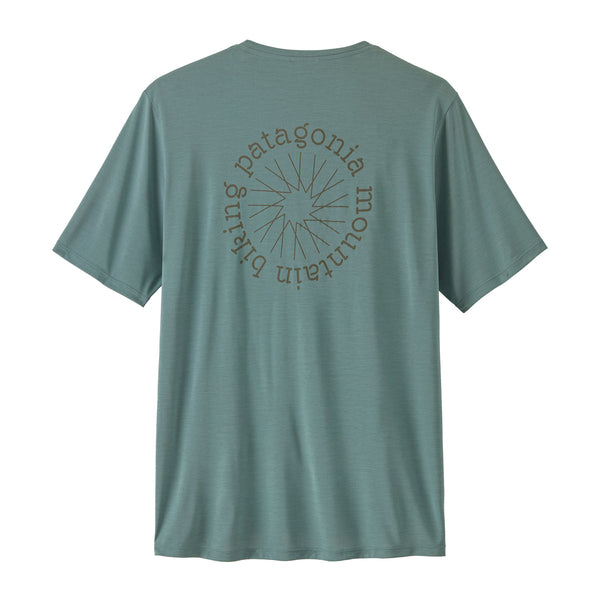M's Cap Cool Daily Shirt - Spoke Stencil Blue Sage - Light Blue Sage X-dye
