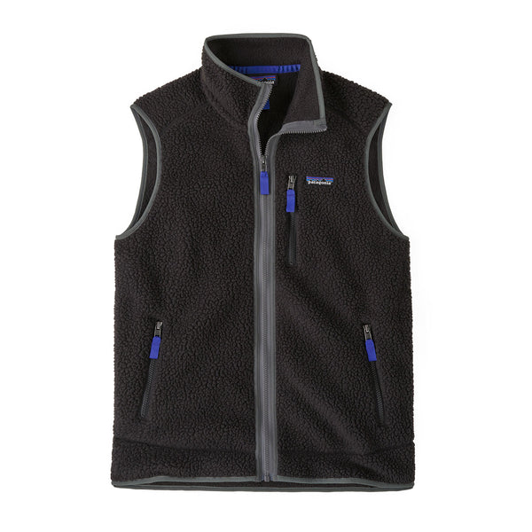 M's Retro Pile Vest Black W/Forge Grey