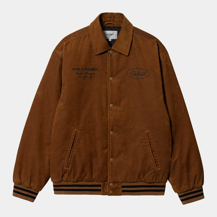 Rugged Letterman Jacket Deep H Brown / Black