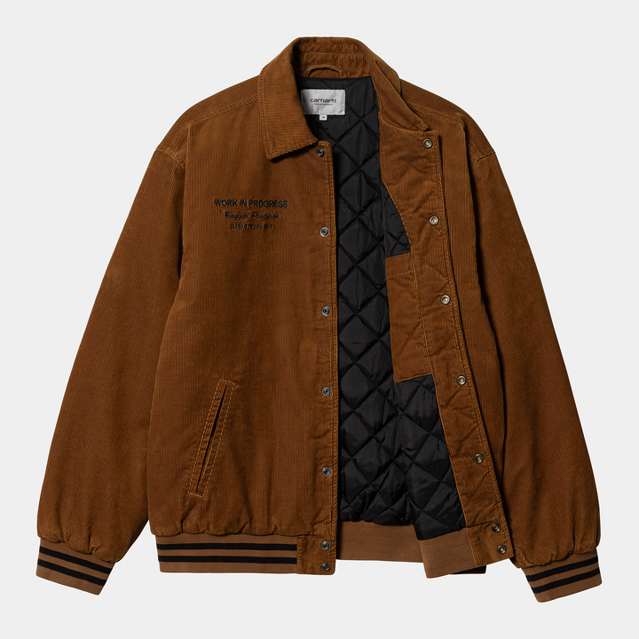 Rugged Letterman Jacket Deep H Brown / Black