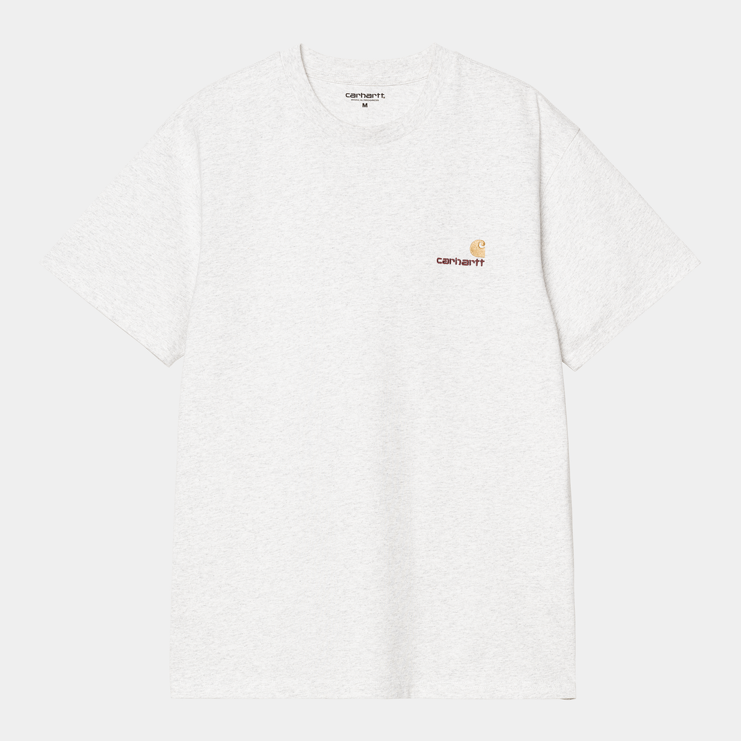 S/S American Script T-shirt Ash Heather
