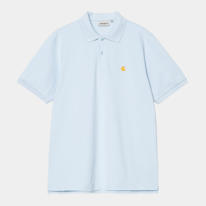 S/S Chase Pique Polo Air Sky / Gold