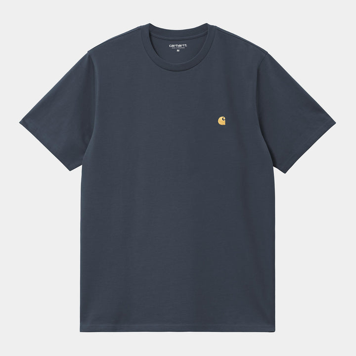 S/S Chase T-shirt Dusky Blue / Gold