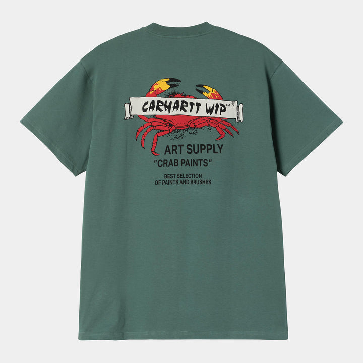S/S Crab Paint T-shirt Silver Pine