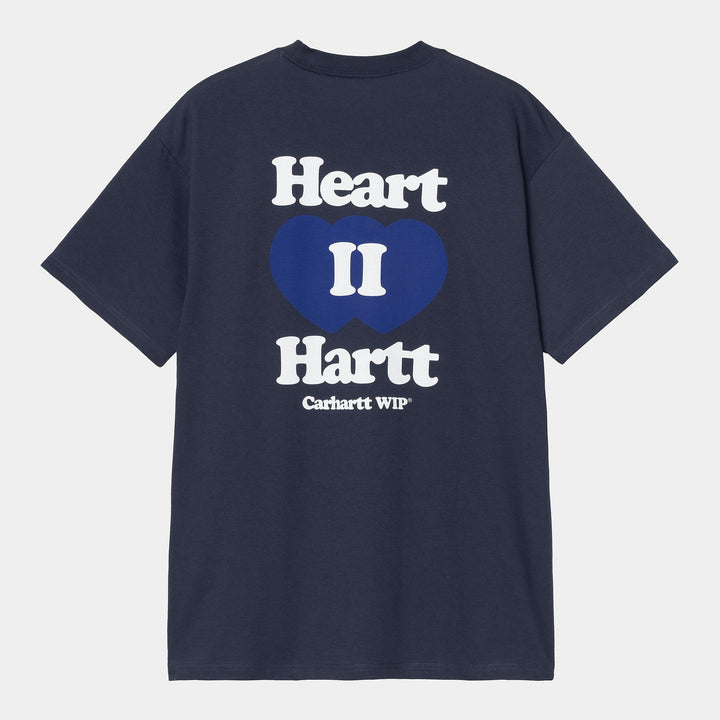 S/S Heart Ii Hartt T-shirt Blue