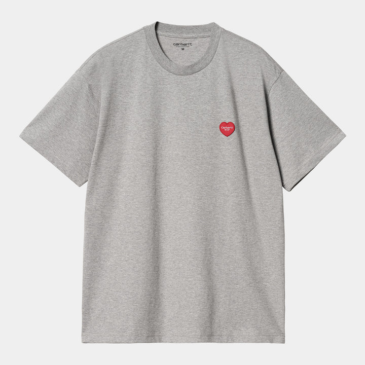 S/S Heart Patch T-shirt Grey Heather