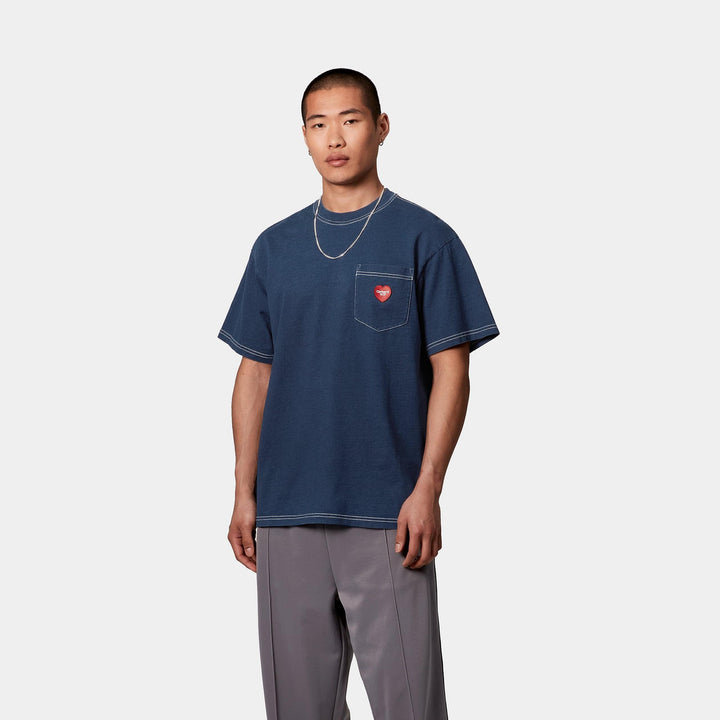 S/S Ingo Pocket T-shirt Dark Blue / Garment Dyed