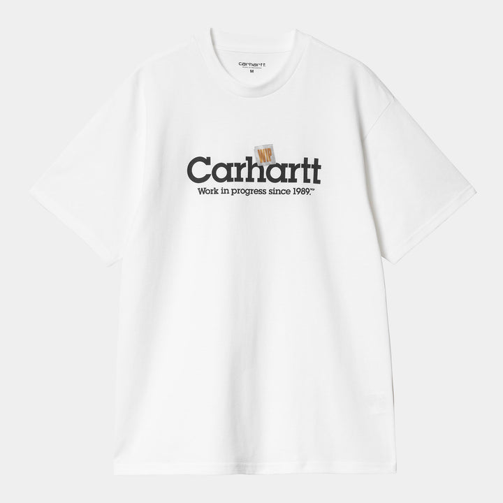 S/S Label Script T-shirt White