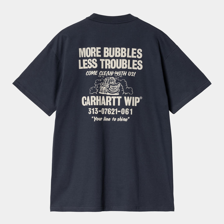 S/S Less Troubles T-shirt Blue / Wax / ---