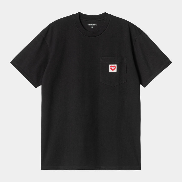 S/S Pocket Heart T-shirt Black