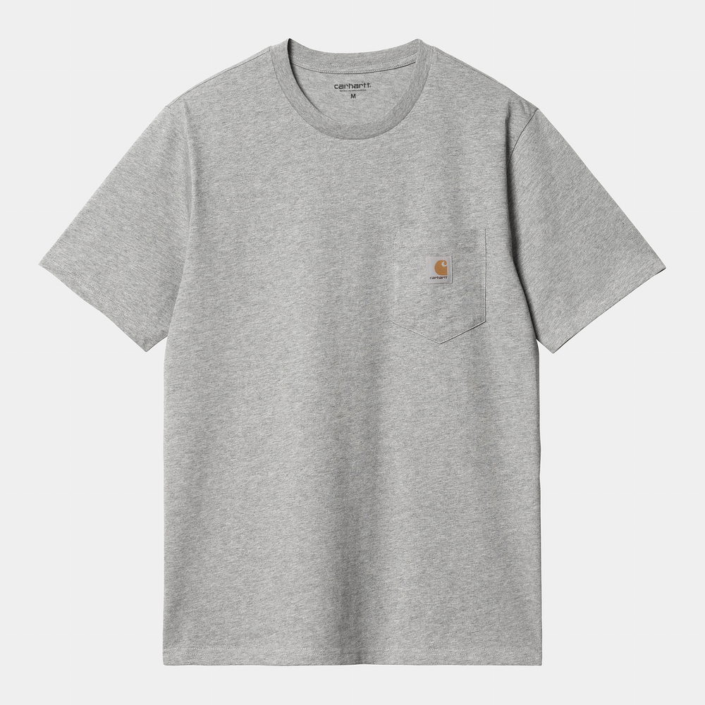 S/S Pocket T-shirt Grey Heather - The Road 1380