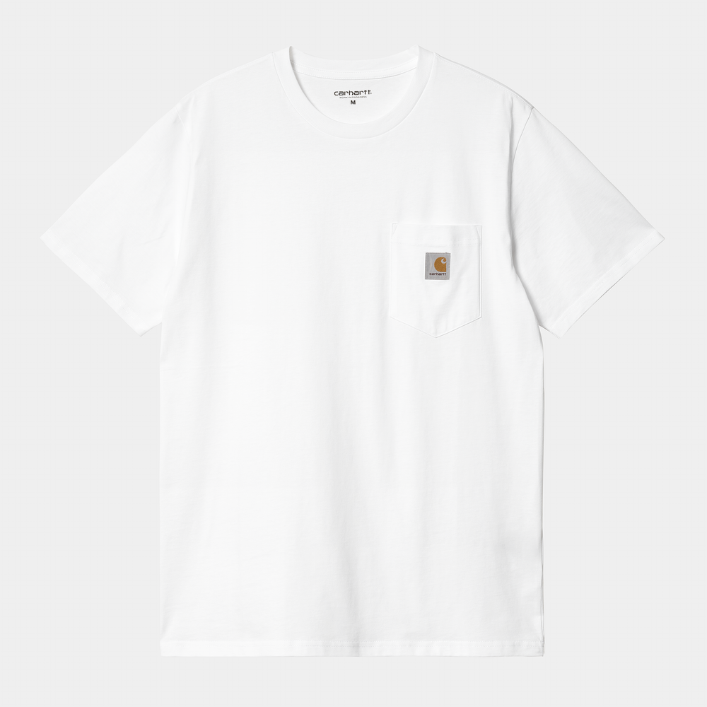 S/S Pocket T-shirt White - The Road 1380