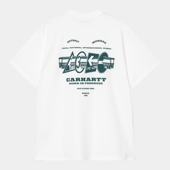 S/S Runaway T-shirt White / Malachite