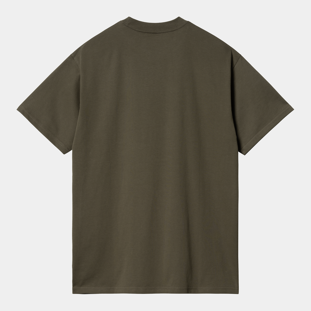 S/S Script Embroidery T-shirt Cypress / Black - The Road 1380