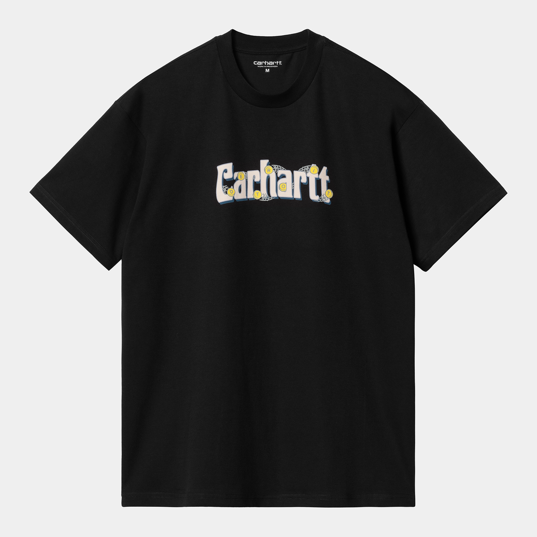 S/S Spin Script T-shirt Black