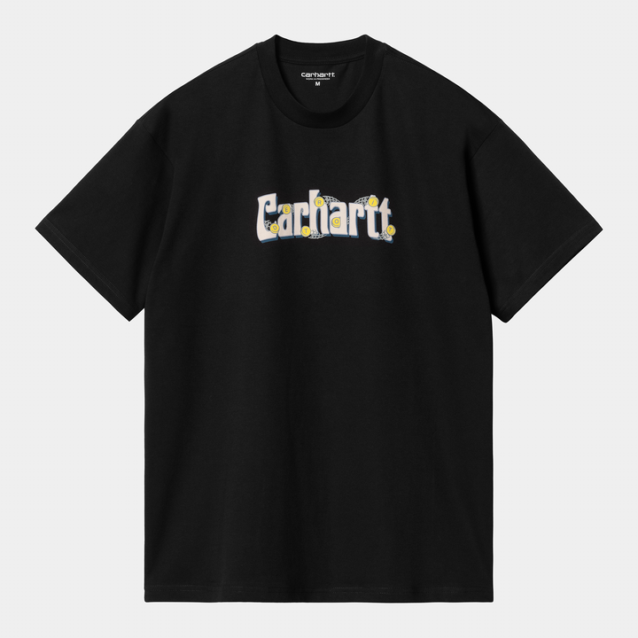 S/S Spin Script T-shirt Black