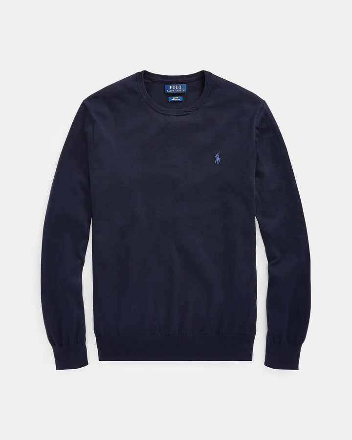 Slim Fit Cotton Sweater Hunter Navy - The Road 1380
