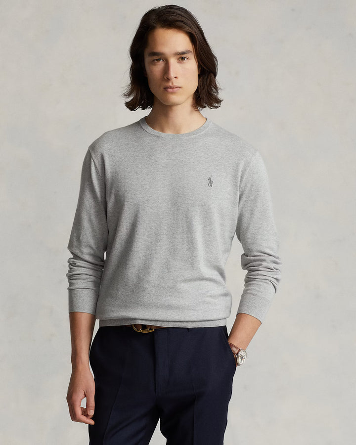 Slim Fit Cotton Sweater Andover Heather - The Road 1380
