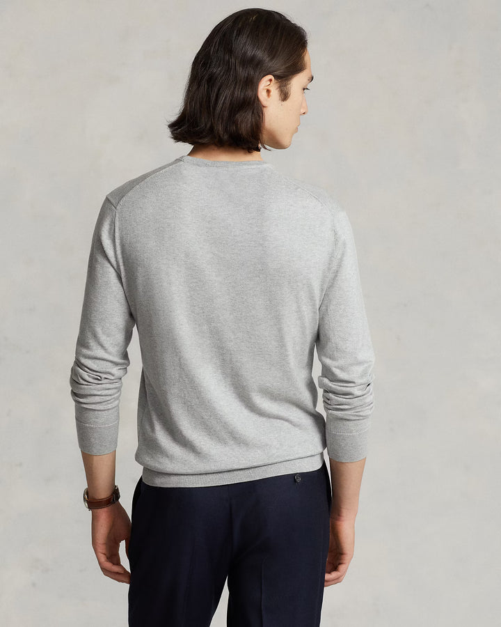 Slim Fit Cotton Sweater Andover Heather - The Road 1380