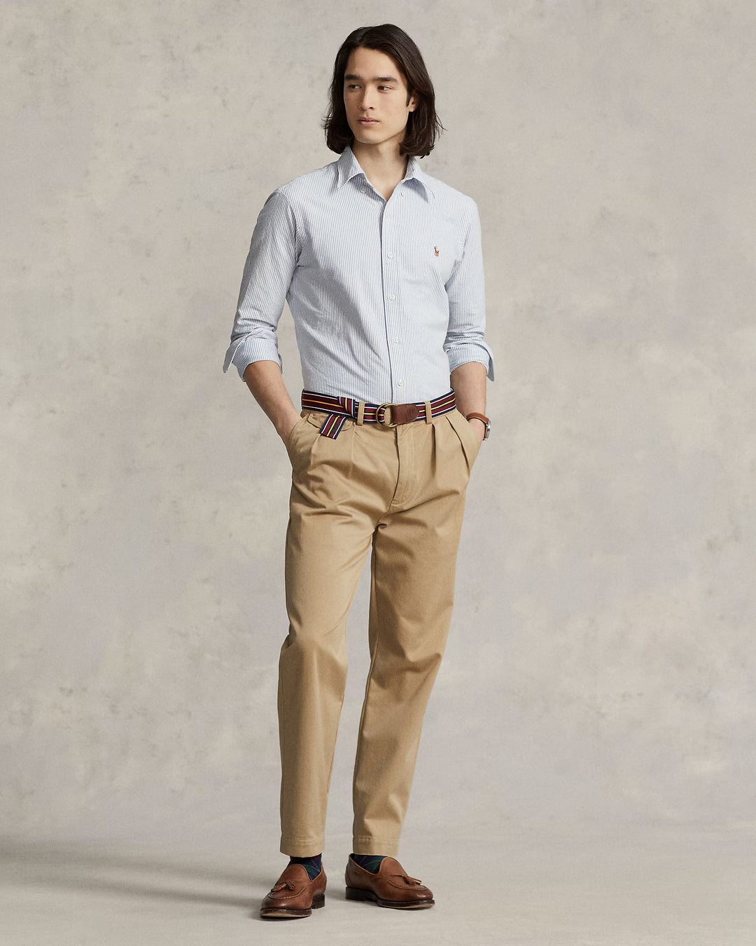 Custom Fit Oxford Shirt Long Sleeve Sport Shirt