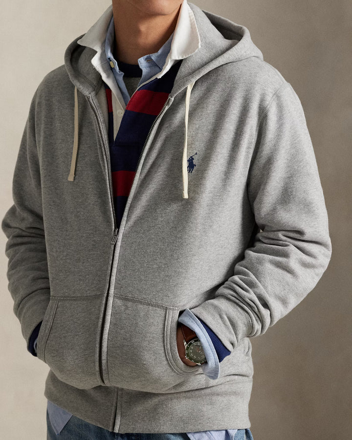 The Rl Fleece Hoodie Andover Heather - The Road 1380